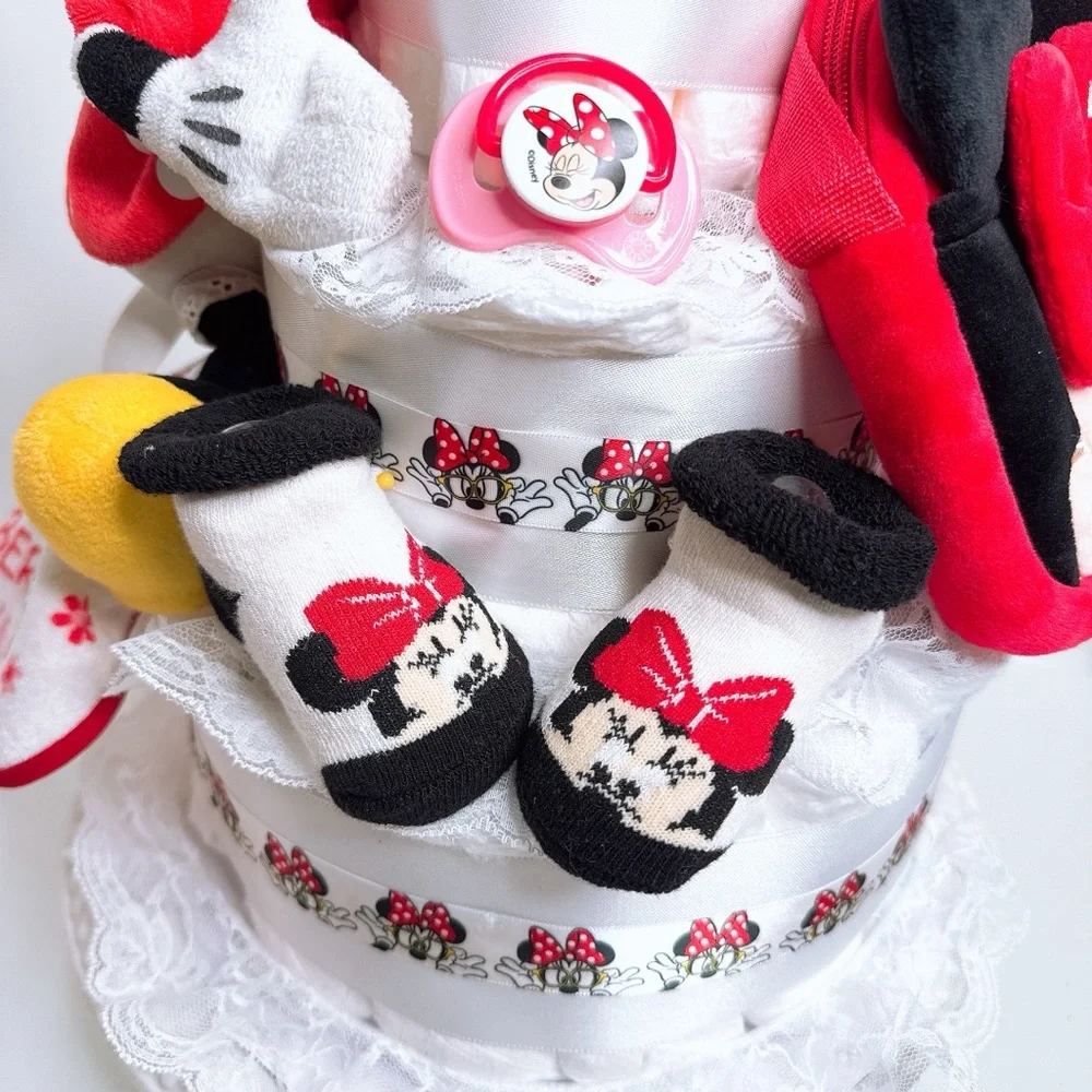 Minnie Mouse Diaper Cake, Baby Shower Gift
